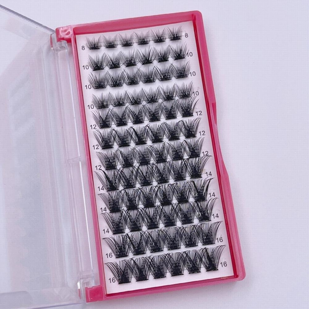 Lash Clusters 72 Pcs Individual Cluster Lashes DIY Lash Extension 8 16mm Eyelash Clusters D Curl Volume Lashes Soft & Comfortable