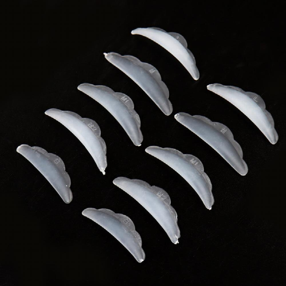 5 Pairs Silicone Eyelash Perm Pads Lash Lift Pads Rods 5 Sizes Lash Perm Rods Eyelash Lifting Curler Eyelash Perming Tool Set Makeup Utensil Reusable
