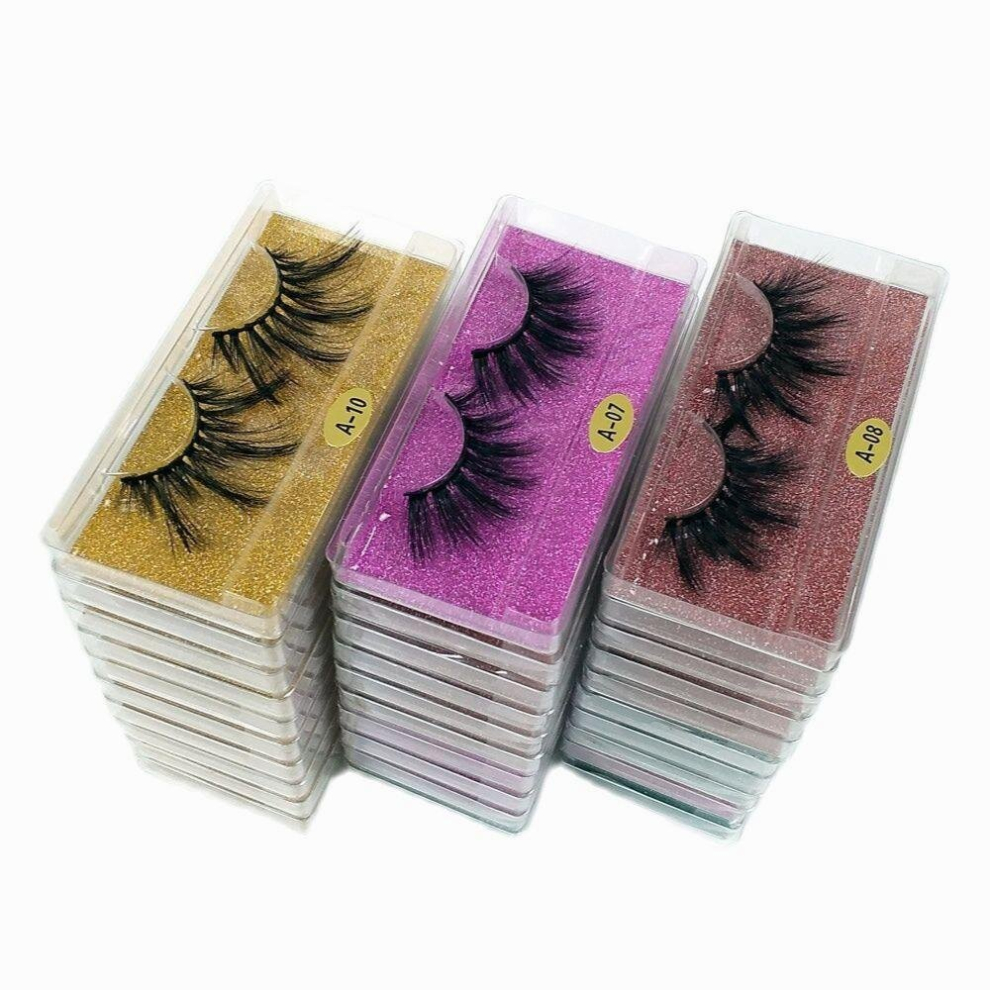 30 Pairs 25mm Mink Lashes Eyelashes Natural Long Dramatic Fluffy Eyelash Makeup Lashes In Bulk For Girls Women Birthday Gift