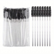 50pcs Eyelash Brushes With Spiral Mascara Wands Portable Makeup Applicator Kit For Eyelash Extensions And Eyebrow Brush
