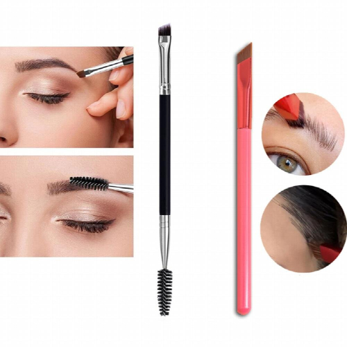 Double Sided Eyebrow Brush for Smooth and Even Application Flat Angled and Blending Tool for Perfect Eye Makeup