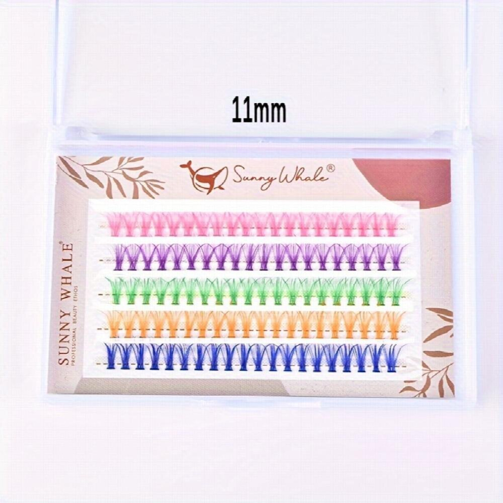 Individual Cluster Eyelashes Natural Soft Faux Mink False Eyelashes Premade Spiky Curling Lashes Professional Makeup Eyelash Extension 0 07mm C Curlin