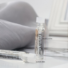 False Eyelashes Glue 2ml Mini Flat Tube Transparent Eyelash Latex Eyelash Glue For False Lashes Waterproof Glue Portable Antifreeze Small Glue Double
