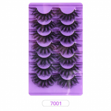7 Pairs Strip False Eyelashes Mink Eyelashes Messy And Thick 3D Volume Grafted Eyelashes Natural Look