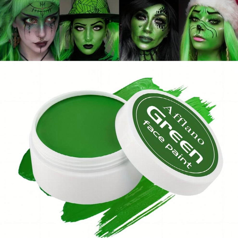 Professional Green Face Body Paint Non toxic Hypoallergenic Cream Body Paint For Adults Halloween Cosplay Camo Witch Makeup 50g