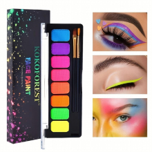 Water soluble Makeup Palette Water activated Eyeliner Palette 8 Facial Paint Eyeliner Makeup Water soluble Facial Body Paint For Art Halloween Parties