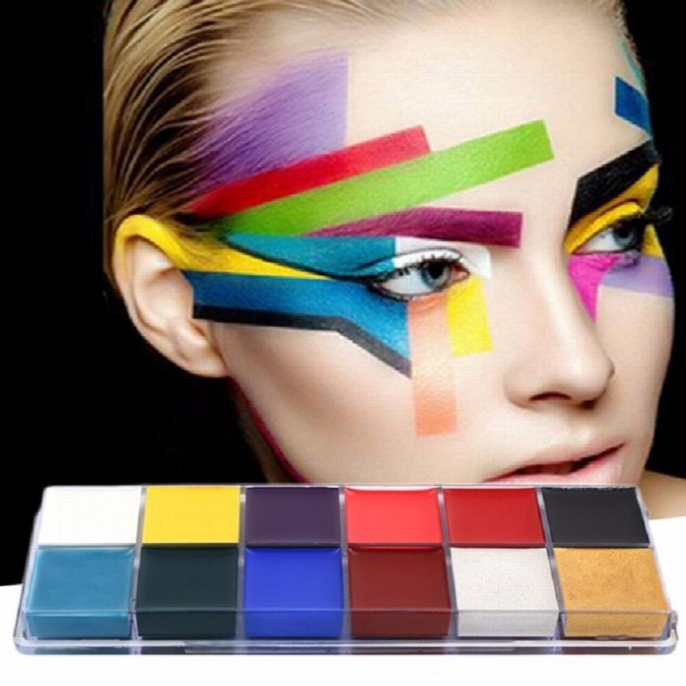 Mix Professional Makeup 12 Pigment Body Paint Drama Joker Halloween Makeup Face