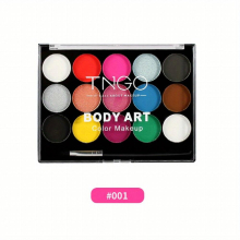 15 colors Professional Water Soluble Face & Body Paint Kit for Halloween Cosplay Parties Theater Carnival & Stage Safe & Non Toxic Art Painting Kit