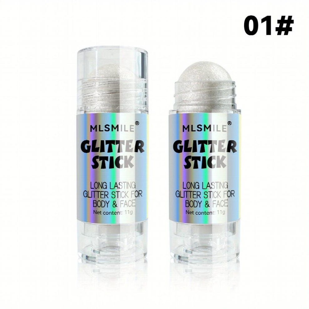 Long Lasting Glitter Stick for Body and Face Brighten Sparkle and Glow with Metallic Highlighter