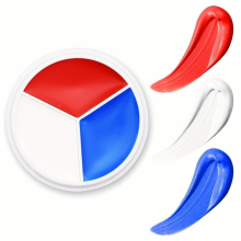 Red Face Body Paint American Flag 3 Colors Makeup Face Paint Palette For Americas Patriotic Events 4th Of July Independence Veterans Halloween Sports