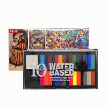 10 colors Water Soluble Elf Fairy Palette for Halloween Christmas and Face Painting Easy to Wash and Long Lasting