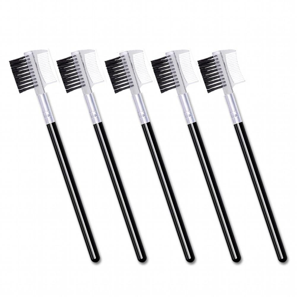 Multicoloured 5Pcs Professional Eyelash Comb And Eyebrow Brush Set Perfect For Eyelash Extensions And Makeup Application