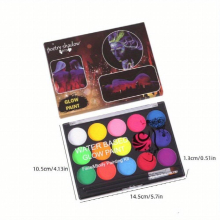 15 Brush Body Painting Makeup Face Body Paint Kit Special Effect Neon Luminous