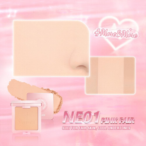 PINKFLASH Mattifying Cake Powder UV Protection No Transfer High Coverage Effortless Lightweight