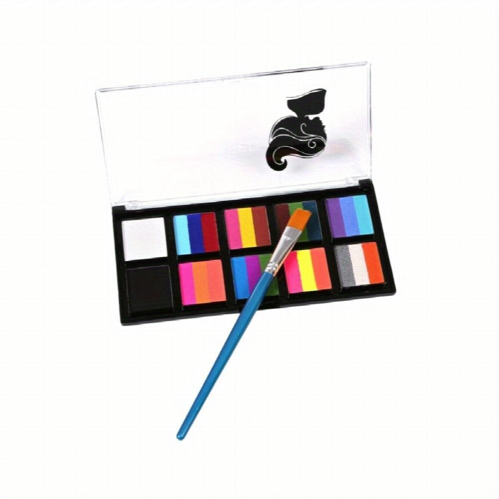 Halloween Painting 10 Colors Drama Body & Face Painting Water Based Face Long Lasting Halloween Makeup