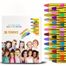 Face Paint Crayons 16 36 Pcs Makeup Sticks Professtional Face Painting Kit For Halloween Or Birthday Party Safe For Sensitive Skin