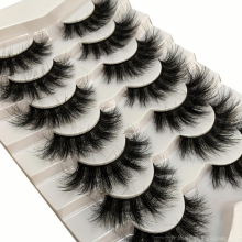 7 Pairs Cat Eye Lashes Messy Fluffy Faux Mink Lashes Natural Look Wispy False Eyelashes With Clear Band