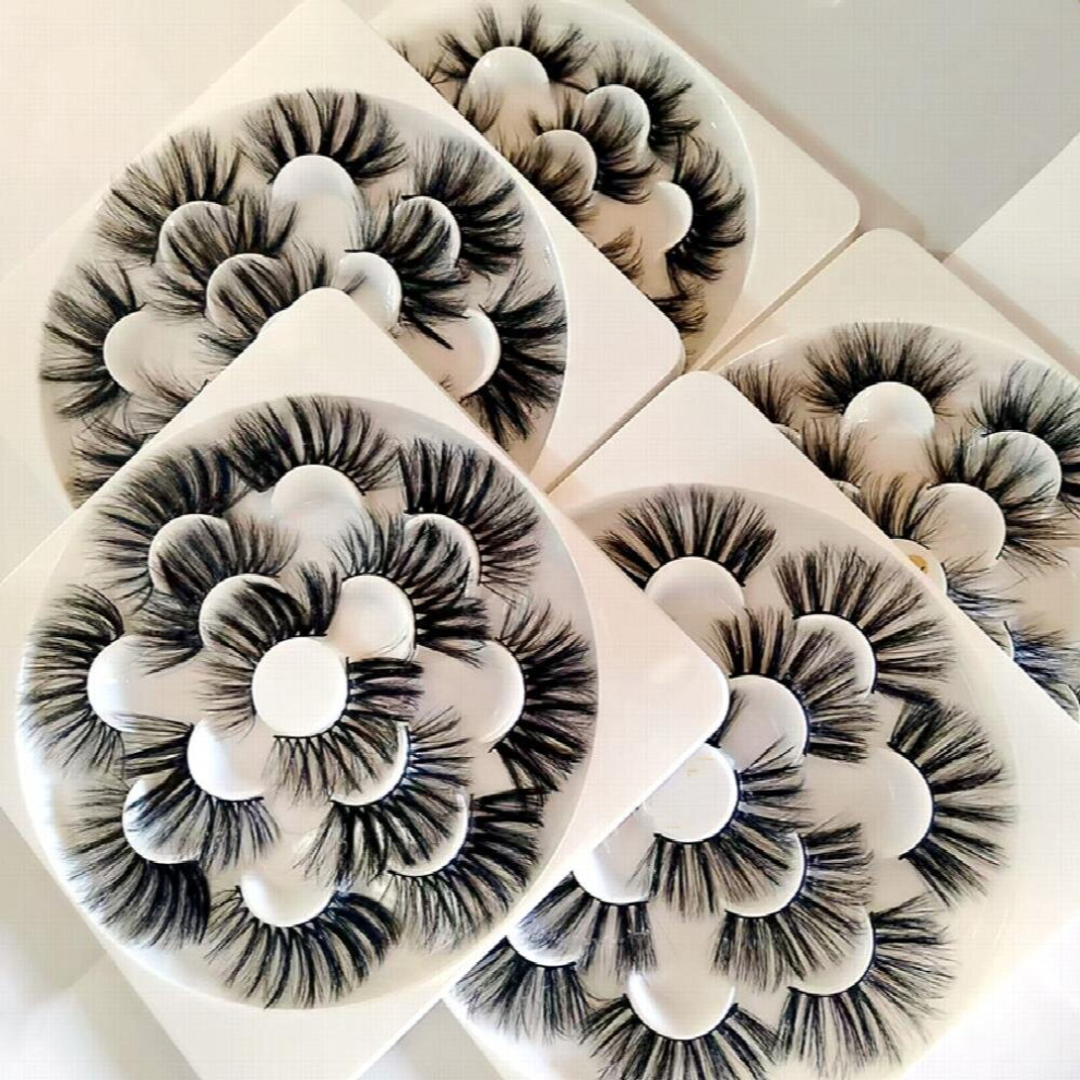 35 Pairs 25mm False Eyelashes Fluffy Dramatic Eyelashes Cosplay Manga Eyelashes Eyelashes Extension Makeup Tool