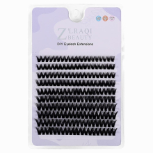 Lash Clusters 200 Pcs DIY Individual Lashes Natural Look Wispy Eyelash Extension D Curl Individuals Cluster Lashes Fluffy Lash Extensions Resuable DIY