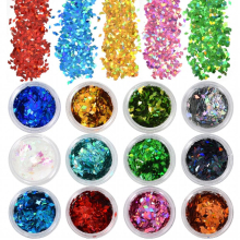 12Pcs Nail Glitter Glitter Body Glitter Makeup Glitter Holographic Nail Glitter Makeup Face Hair Glitter