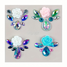 Eyebrow Heart Drill Stickers Holiday Party Rhinestone Gem Stickers Rainbow Eye Makeup Stage Makeup Tattoo Stickers Drill