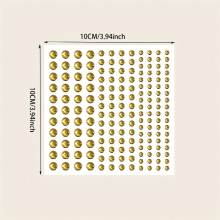 144 Pcs Golden Brilliant Makeup Face Stickers Jewelry Stage Makeup Eye Makeup Bright Stickers Face Flash Stickers Rhinestone Face Decoration