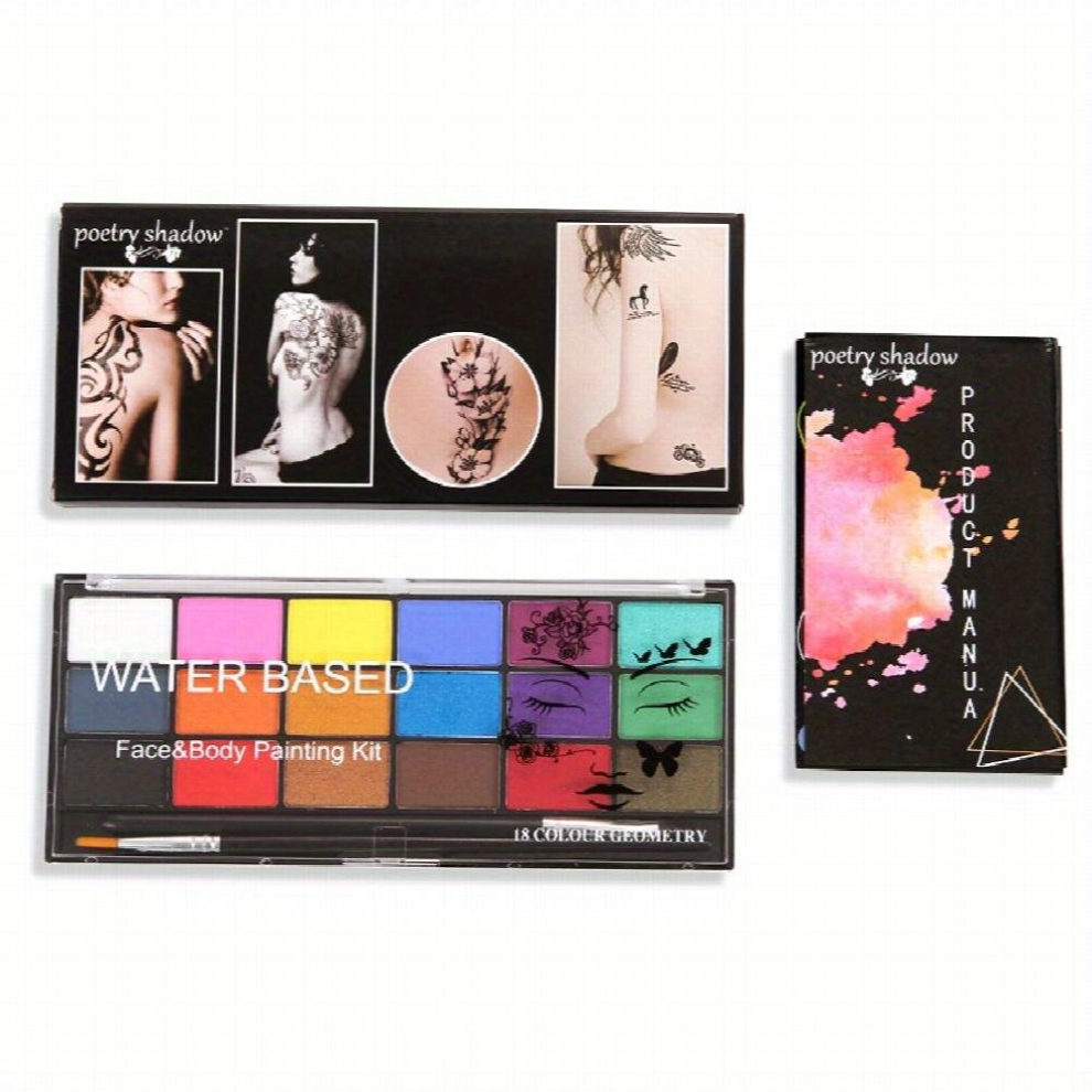 18 Colors Water Soluble DIY Body Paint Pigments Halloween Makeup Stage Makeup Tool Face Paint
