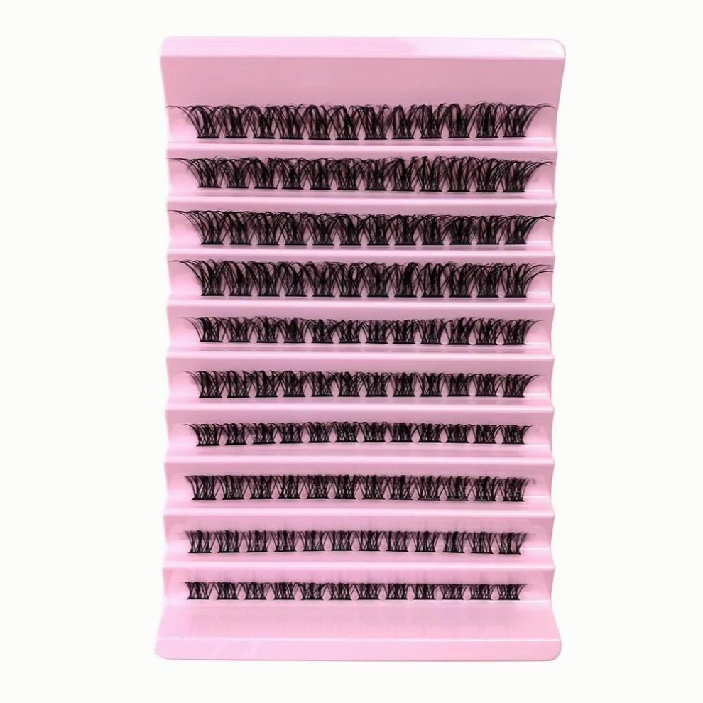 120pcs Mix D Curl Cluster Lashes Individual Lashes Lash Extensions Clusters Lashes Soft&Natural Invisible False Eyelashes Individual Clear DIY Eyelash