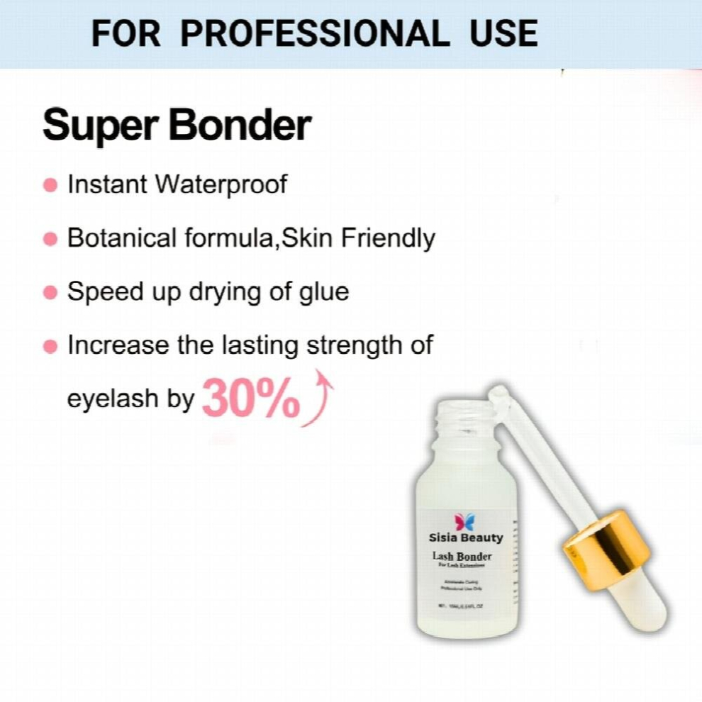 Multicoloured Lash Bonder For Eyelash Extensions Glue Accelerator Lash Sealant Adhesive Companion Reducing Glue Fumes And Extending Eyelash Retention Time Professio