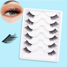 6 Pairs Half Lashes Wispy Eyelashes Natural Look Half Lashes Curly False Eyelashes For Women Mom Wife Sister Girl