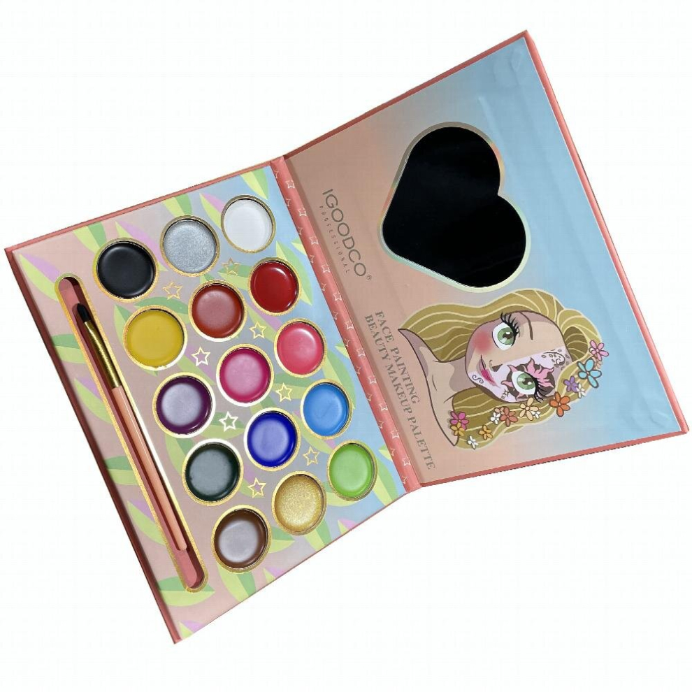 Multicoloured Halloween Makeup Face Paint Multicolor Eyeshadow Body Paint Makeup Palette Multicolor Long Lasting Waterproof Pigment Matte Shimmer