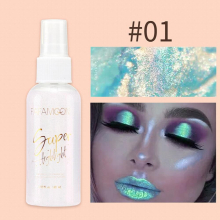 Body Highlighter Spray Fine Glitter Colorful Quicksand Golden Glitter Powder Fairy Makeup Natural Glow