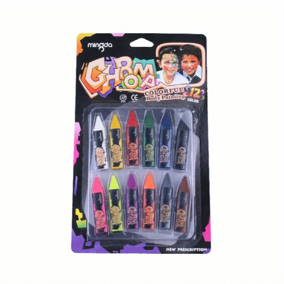 Graffiti Paint Body Painting Set Halloween Cosmetics Parties Makeup 12 Colors For Face And Body