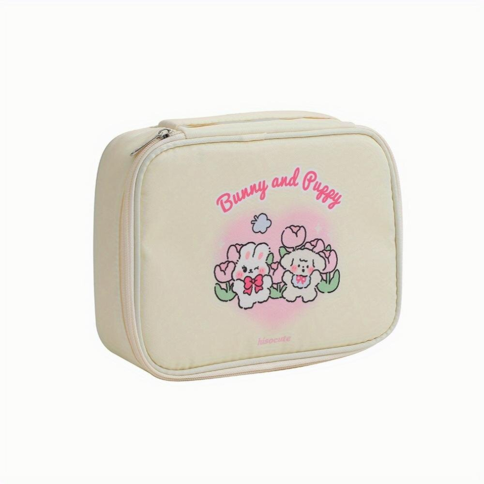 Waterproof Makeup Toiletry Bag Large Capacity Travel Portable For Women Carry on Cosmetics Bag Storage Bag Square Cartoon Portable Toiletry Bag