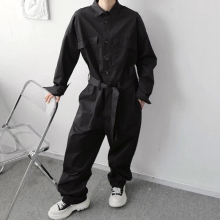 Autumn England large pocket Tooling Romper pants men casual loose Rompers pants for men Overalls Rompers,M-2XL