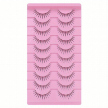 10 Pairs False Eyelashes Durable Acrylic False Eyelashes Natural Look Wispy Eyelashes layer 3D Effect Curly And Fluffy Faux Mink False Eyelashes