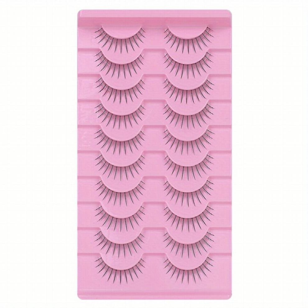 10 Pairs False Eyelashes Durable Acrylic False Eyelashes Natural Look Wispy Eyelashes layer 3D Effect Curly And Fluffy Faux Mink False Eyelashes