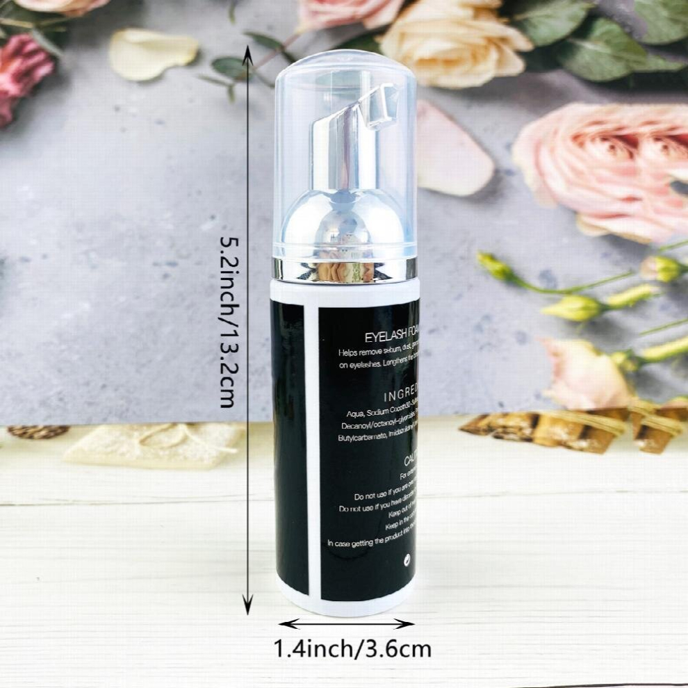 Multicoloured Eyelash Extension Cleanser Eyelash Shampoo Eyelash Foam Mascara Remover Deep Cleaning Natural Formula Nourishing Eyelashes 60Ml