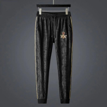 bee European embroidered pants mens version spring and large Leggings casual sports pants mens