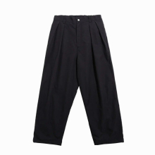 Solid Wide Leg Pants Mens Amekaji Loose Straight-leg Pants Casual Fold Pleat Pants Trousers Men
