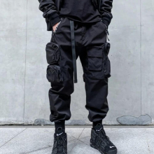Autumn Spring Tide Functional Style Overalls Mens Loose Darkwear Casual Versatile Youth Cargo Pants 12A5577