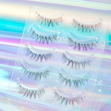 5 Pairs False Eyelashes Natural Look Soft Lashes Lightweight Reusable Eyelash Japanese Slim Transparent Band Wispy Cross Lashes 10mm