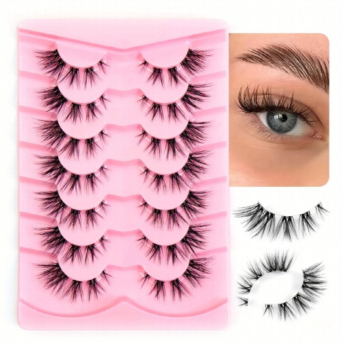 False Eyelashes Fox Eye 7 Pairs Charming Makeup Natural Look Slender False Eyelashes 2