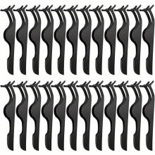 24 Pieces False Eyelashes Applicator Tool Stainless Steel Eyelash Extension Tweezers Remover Clip Tweezers Nipper Eyelash Auxiliary Clip For Women Gir