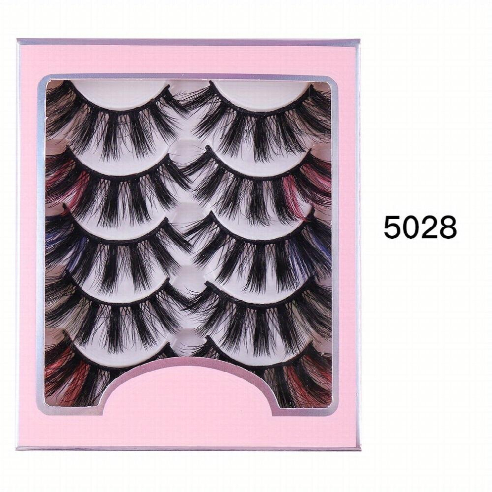 Multicoloured Faux Mink False Eyelashes Curling Thick Simulated Lashes Natural Look Lashes For Daily Use
