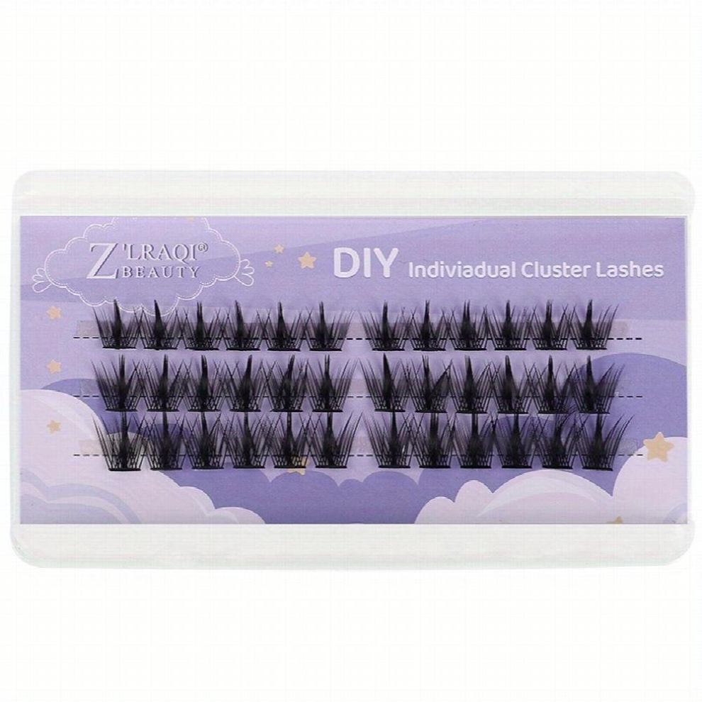 3 Rows Cluster Lashes Feather Fan Flame Wheat False Eyelashes Big Eye Makeup Natural Thick Grafting Segmented Eyelashes Novice Friendly
