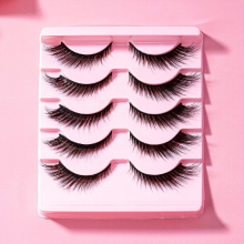 Cat Eye False Eyelashes Fox Eye Lashes Angle Wing Lashes Natural Look Fluffy Makeup Lash Extension For Party Dating Stage Makeup Tool 5 7 8 10 Pairs