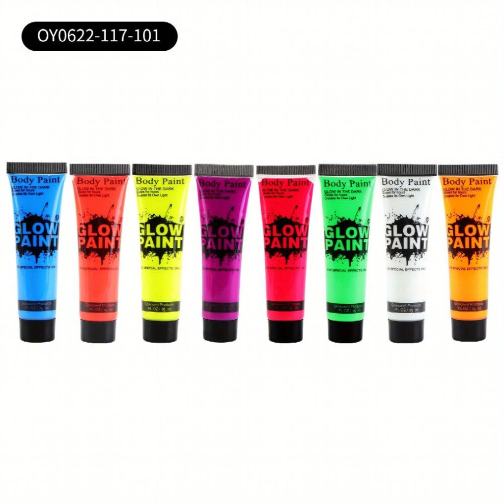 25ML Glow In The Dark UV Neon Face Paint UV Glow Blacklight Body Paint Rendering Halloween Makeup Party Costume