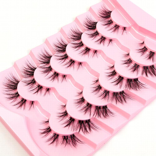 False Eyelashes Fox Eye 7 Pairs Charming Makeup Natural Look Slender False Eyelashes 1