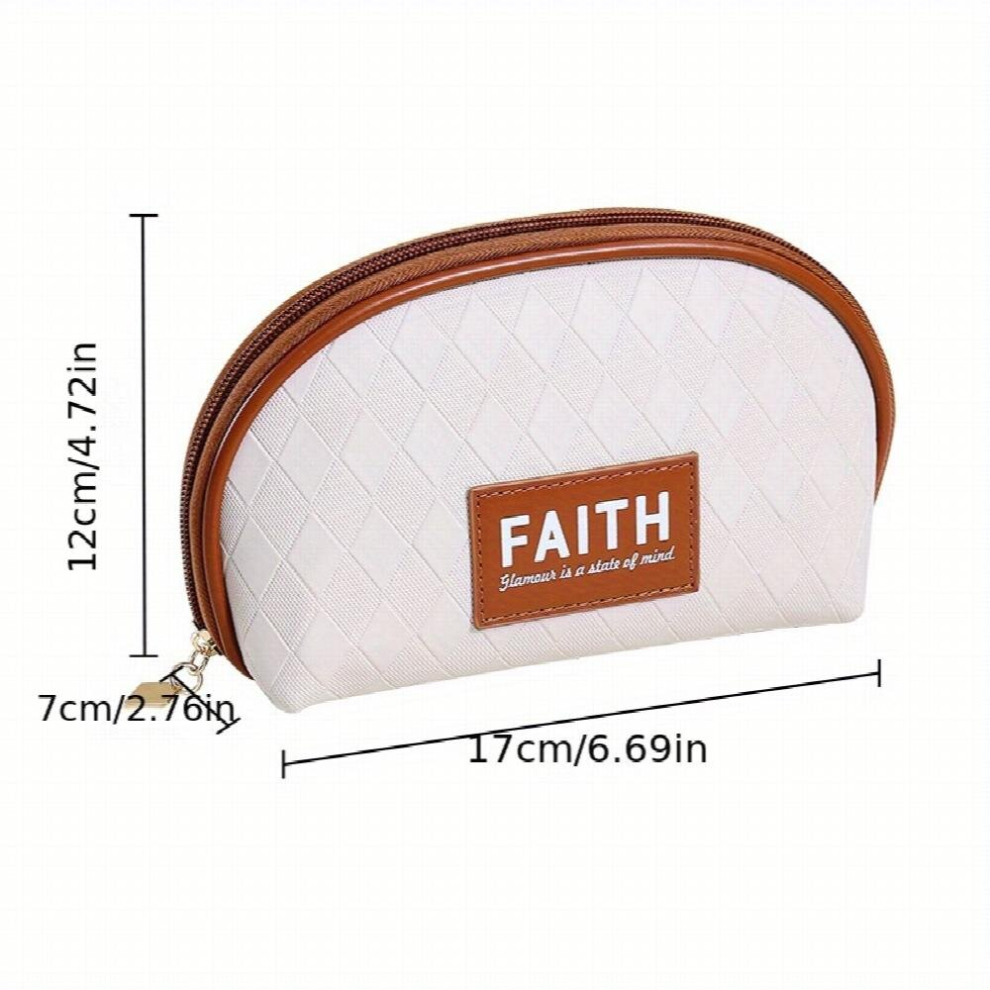 Half moon Shaped Cosmetic Bag Makeup Organizer Bag Portable For Travel Roomy Makeup Bag Toiletry Bag For Women